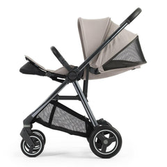BabyStyle Oyster Gravity+ Stroller - Stone - side view, forward-facing