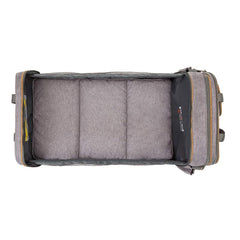 Bizzi Growin Baby Travel Crib Changing Bag - The POD® (Windsor Grey) - showing the extended POD from above