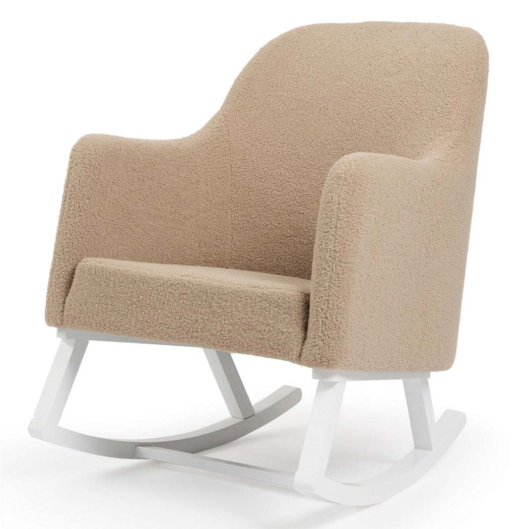 Ickle Bubba Roxby Nursery Chair - Mocha - quarter view, rocking