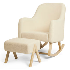 Ickle Bubba Roxby Nursery Chair with Stool - Cloud - quarter view