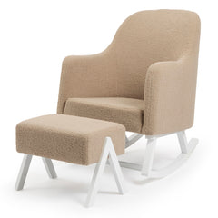 Ickle Bubba Roxby Nursery Chair with Stool - Mocha - quarter view