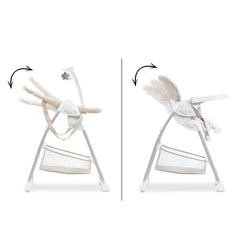 Hauck Sit 'n' Relax 3in1 Highchair (Winnie-the-Pooh - Beige) - showing the chair`s adjustable backrest