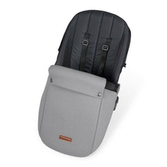 Ickle Bubba Stomp LUXE Travel System - Silver/Pearl Grey/Black - showing the included matching footmuff
