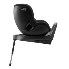 Britax Swingfix M Plus i-Size Rotating Car Seat - Space Black - side view, rear-facing and upright