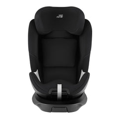 Britax Swivel 360 Rotating Car Seat - Space Black - front view, as booster seat