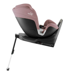 Britax Swivel 360 Rotating Car Seat - Dusty Rose - side view, rear-facing and reclined