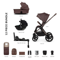 Venicci Upline 2 - SE Burgundy - 3in1 Travel System with 360 ISOFIX Base - included items