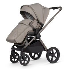 Venicci Upline 2 Pushchair - Taupe - forward-facing with footmuff
