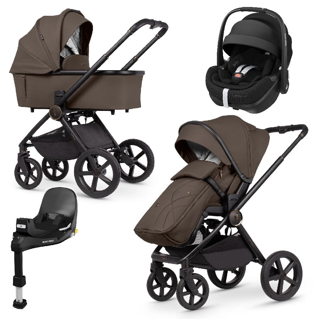 Venicci Upline 2 - Brownie - 3in1 Travel System with Maxi-Cosi Pebble 360 Pro² and Base