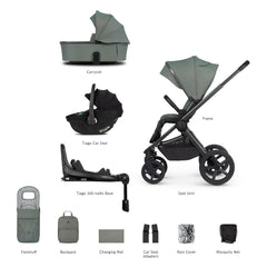 Venicci Upline 2 - Aloe - 3in1 Travel System with 360 ISOFIX Base - included items