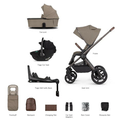 Venicci Upline 2 - SE Powder - 3in1 Travel System with 360 ISOFIX Base - included items