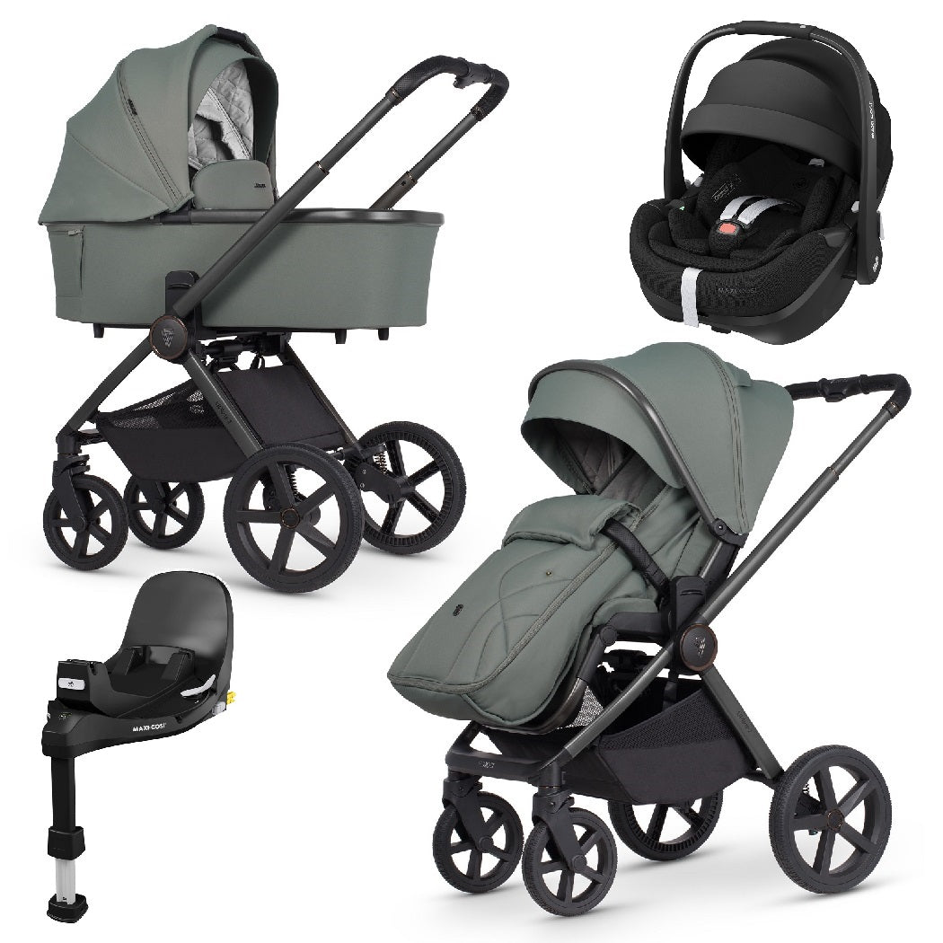 Venicci Upline 2 - Aloe - 3in1 Travel System with Maxi-Cosi Pebble 360 Pro² and Base