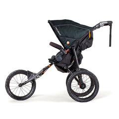 Out n About Nipper Sport 360 v5 Pushchair (Forest Black) - side view, shown here with hood extended