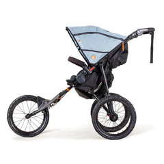 Out n About Nipper Sport 360 v5 Pushchair (Rocksalt Grey) - side view, shown here with hood extended