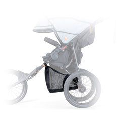 Out n About Nipper v5 - Single Storage Basket (Black) - side view, showing the basket fitted to the Nipper Sport v5