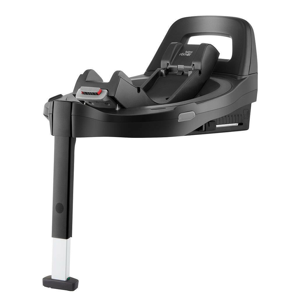 Britax Vario 5Z ISOFIX Rotatable Base - Black - quarter view - with support leg fully extended