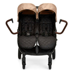 Ickle Bubba VENUS MAX Double Stroller - Black/Biscuit/Tan