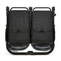 Ickle Bubba VENUS MAX Double Stroller (Black/Space Grey/Black) - showing the stroller folded