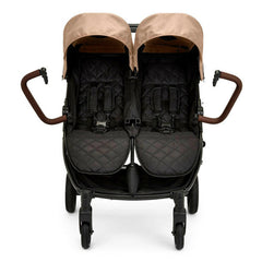 Ickle Bubba VENUS PRIME Double Stroller Bundle - Black/Biscuit/Tan
