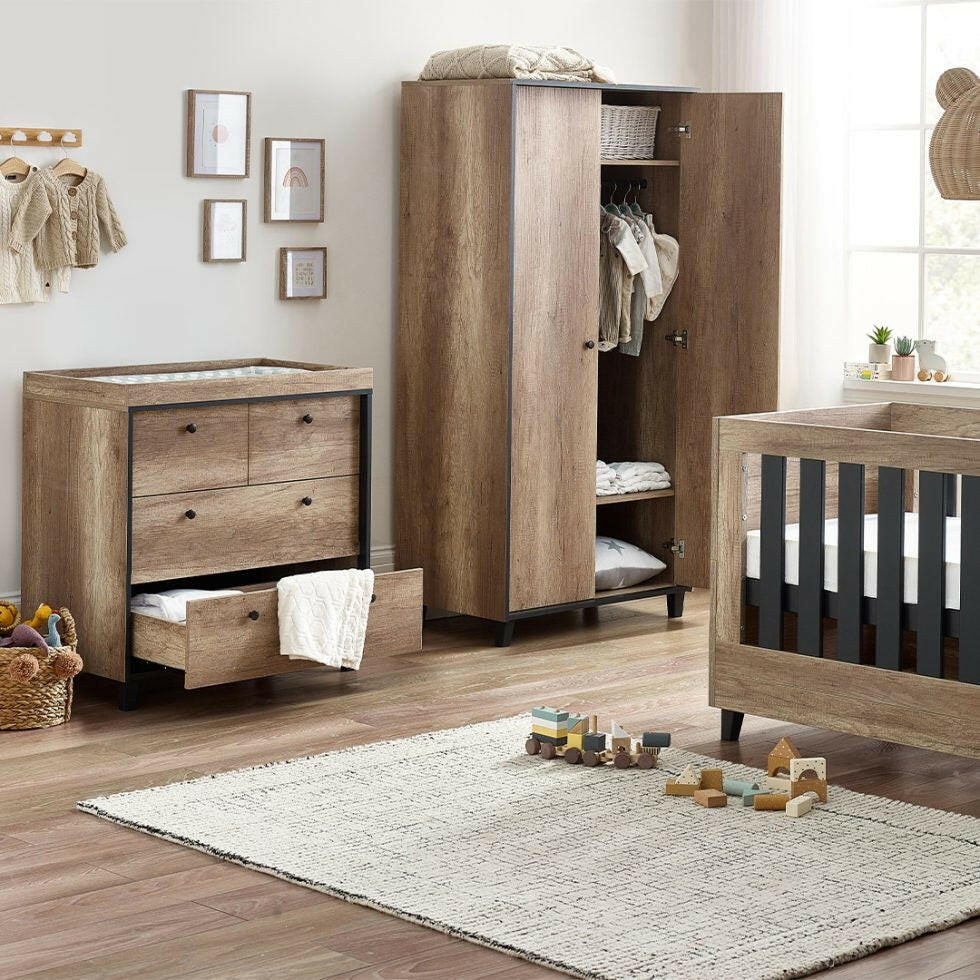 Babystyle 3 Piece Nursery Furniture Set lifestyle set - Montana