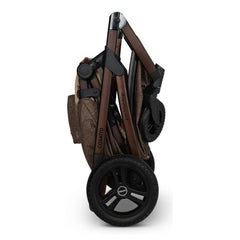 Cosatto Wow 3 Everything Bundle - Foxford Hall side view, showing the pushchair folded and free-standing