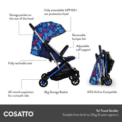 Cosatto Yo! Dino Bright Stroller - Features