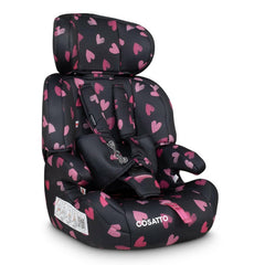 Cosatto Zoomi Group 123 Car Seat with 5 Point Plus - Charcoal Lighthearted - 5-point safety harness