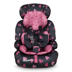 Cosatto Zoomi Group 123 Car Seat with 5 Point Plus - Charcoal Lighthearted - with reversible seat liner