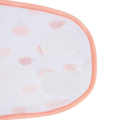 Clevamama Baby Swaddle to Sleep Wrap (Coral Clouds) - showing the hook-and-loops closures