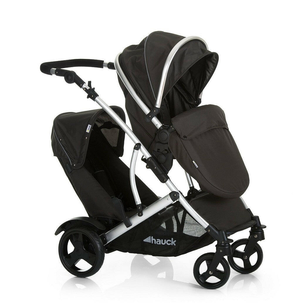 Hauck Duett 2 Pushchair - Black with apron