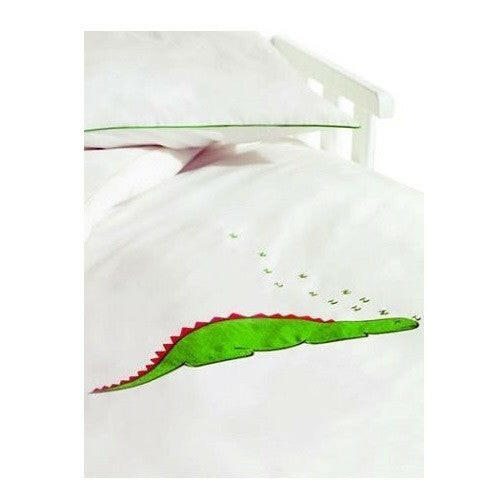 Saplings Cot / Junior Bed Duvet Cover & Pillow Case Set (White Dino)