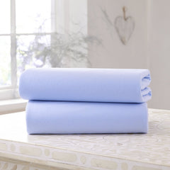 Clair De Lune Fitted Sheets for Moses Baskets - Pack of 2 (Blue) - lifestyle image