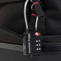 Mountain Buggy Travel Bag (Black) - showing the included TSA padlock