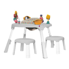 Oribel PortaPlay Wonderland Adventures Activity Centre (Grey White) - shown here with its two stools
