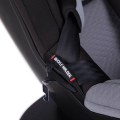 Mountain Buggy Safe Rotate ISOFIX Car Seat (Black/Silver) - close view, showing the seat`s buckle holder