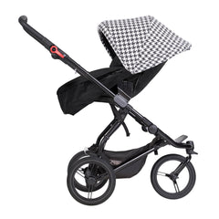 Mountain Buggy Swift & MB Mini Carrycot Plus (Pepita) - side view, shown here as the parent-facing seat