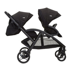 Joie Evalite Duo Stroller (Coal) - side view, shown here with both seats upright