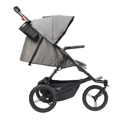 Mountain Buggy Urban Jungle - Luxury Collection Bundle (Herringbone) - side view, shown with the seat reclined and the hood extended