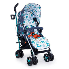 Cosatto Supa 3 Stroller (Dragon Kingdom) - quarter view, showing the summer liner section of the footmuff