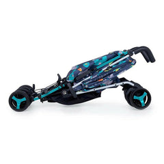 Cosatto Supa 3 Stroller (Dragon Kingdom) - side view, showing the stroller`s compact umbrella fold