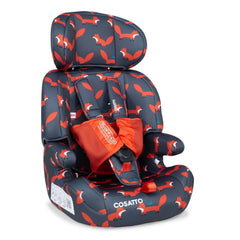Cosatto Zoomi 123 Car Seat - Charcoal Mister Fox - with 5 point plus harness