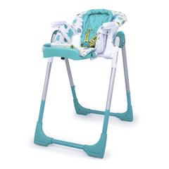Cosatto Noodle 0+ Highchair (Dragon Kingdom) - quarter view, shown here as the cradle with newborn liner and seat reclined