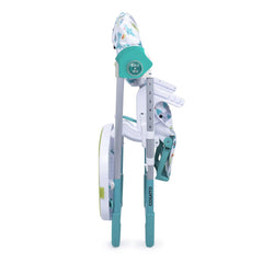 Cosatto Noodle 0+ Highchair (Dragon Kingdom) - side view, shown here folded and showing the different height settings available