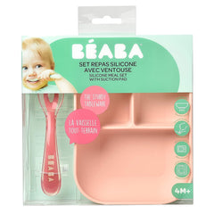 BEABA Silicone Suction Compartment Plate (Pink)