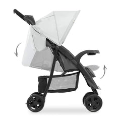 Hauck Shopper Neo II (Grey) - side view, shown here with its seat fully reclined