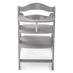 Hauck Alpha+B Wooden Highchair Grey - front view