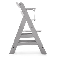 Hauck Alpha+B Wooden Highchair Grey - side view