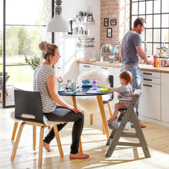 Hauck Alpha+B Wooden Highchair Grey - lifestyle image