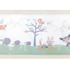 Breathable Baby Mesh Liner - 2 Sided (Woodland Walk) - showing part of the colourful nature scene
