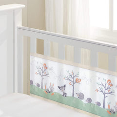 Breathable Baby Mesh Liner - 2 Sided (Woodland Walk) - lifestyle image (cot and mattress not included, available separately)